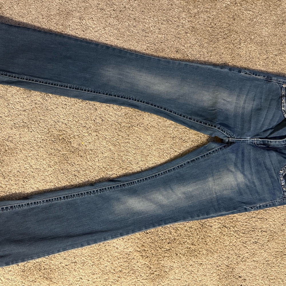 Grace Women's Classic Blue Straight Leg Jeans